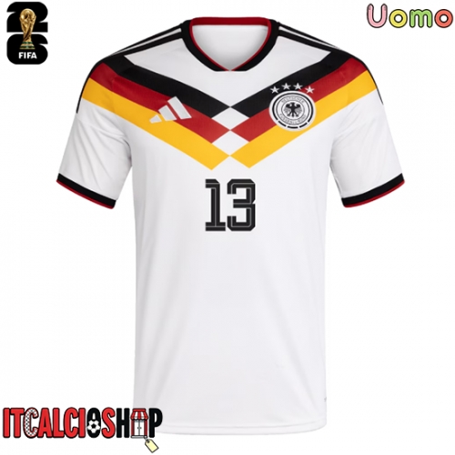 Germania Deniz Undav #13 Prima Maglia Mondiali 2026 Manica Corta